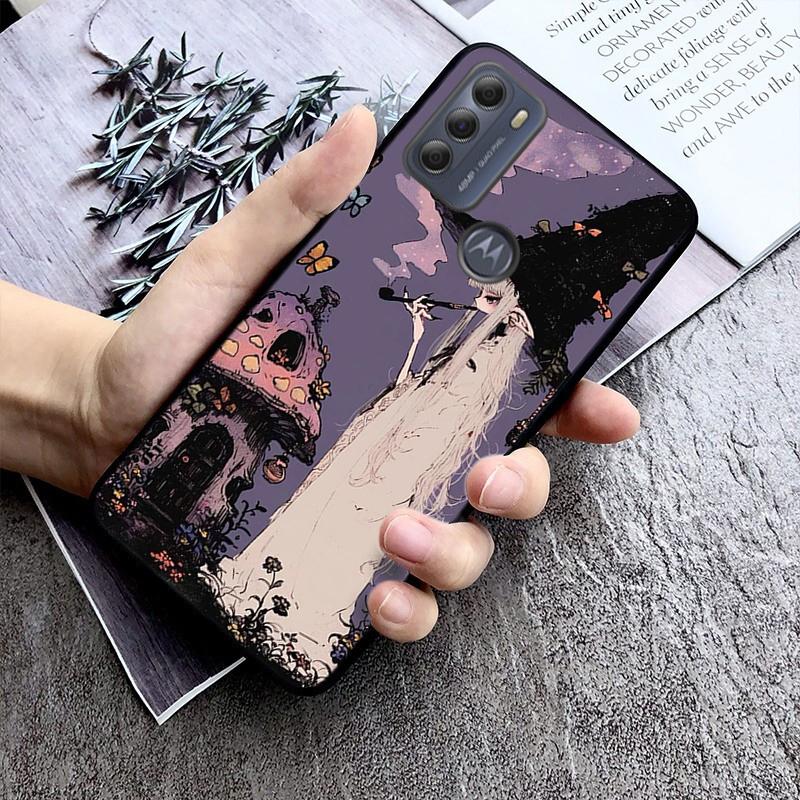Trippy Mushroom Wizard Phone Case For Motorola G84 G22 G32 G34 G52 G10 G20 G30 G60 G60S G13 G50 G54 G62 G53 G72 G85 G24 Power