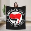 Antifaschistische Aktion Weiche Decken Camping Plüsch Überwurfdecke Flauschige Couch Sessel Flanell Tagesdecke Sofa Bettbezug