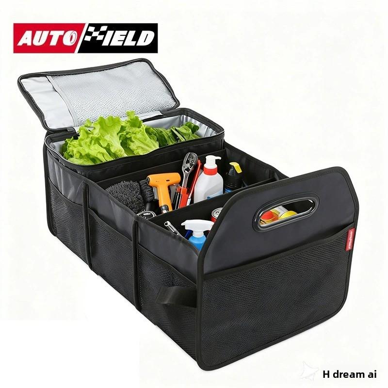 Organizador de maletero de coche con bolsa térmica plegable para almacenamiento y orden