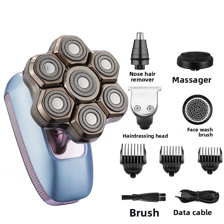 

Магнитный семилезвийный электрический бритвенный волшебный набор инструментов Перезаряжаемая бритва Моющаяся бритвенная машинка для всего тела
