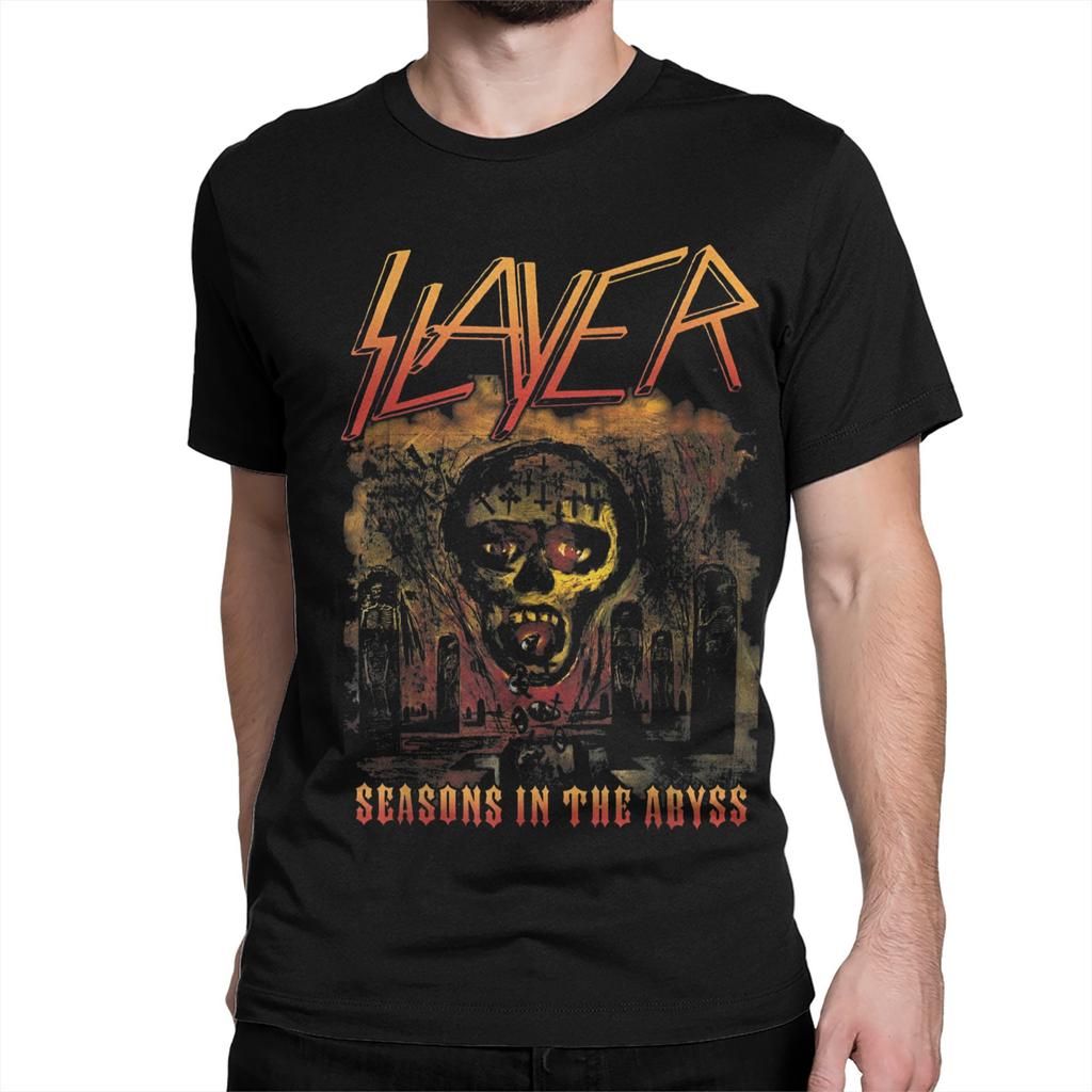 Novità L'Inferno Attende 35° Anniversario Anni '80 Magliette Band Metal Uomo Donna Magliette in Cotone Maglietta Band Slayer Abbigliamento Estivo