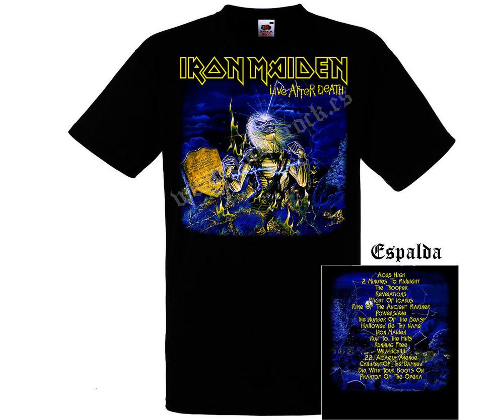 Camiseta Iron Maiden' Live After Death Album Art - Classic Heavy Metal Concert