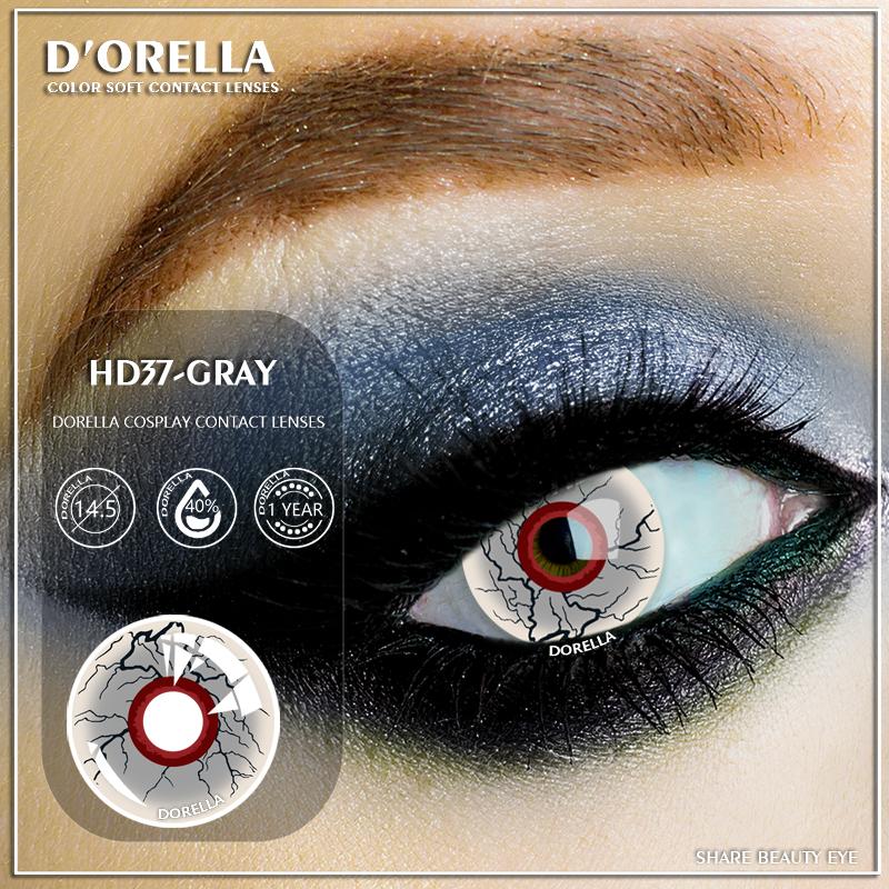 D'ORELLA 1 Paar DINOSAUR Eye Cosplay weiche Kontaktlinsen für Augen Halloween Crazy Contacts Cosmetic Contactlen