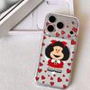 Cartoon Cute M-Mafalda Phone Case For iPhone 17 16 15 14 13 12 Pro Max Plus With Magnetic Crystal Clear Case Wireless Charge