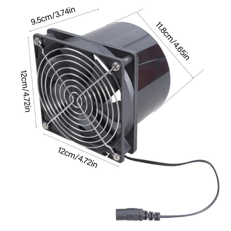 12V 0.3A High Speed Cooling Blower 81CFM Airflows Exhaust Fan for Effective Ventilation in Painting Booths Baking Room