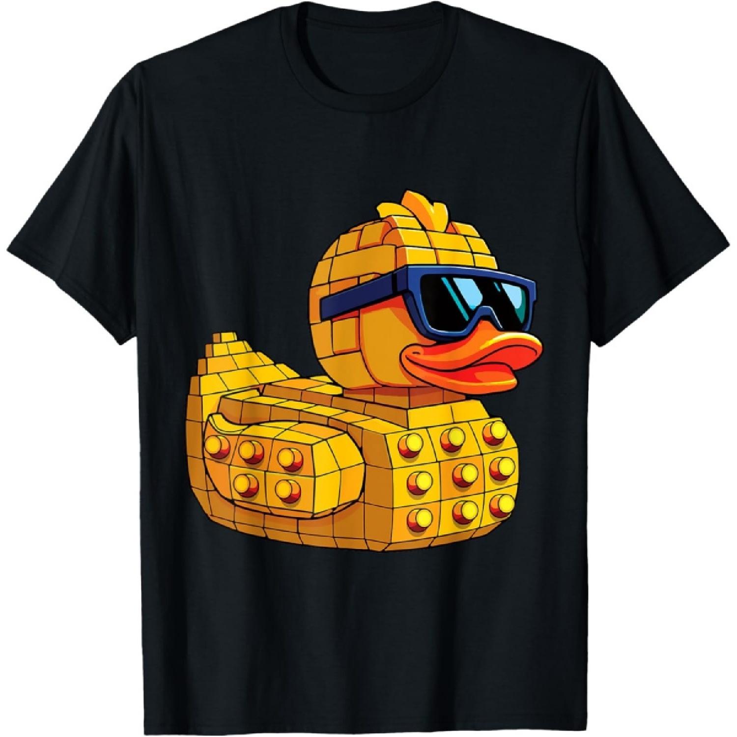 Duck Brick Master Builder Block Building Brick Builder T-Shirt S