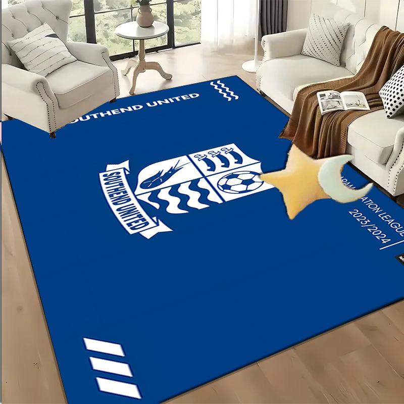 1PC Southend Crest Design Floor Mat for Living Room, Game Rooms, Office, Bedroom, Office Floor Mat Playful Design, Christmas fan gifts