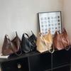 PU Leather Commuter Fashion Retro Casual Handbag Protein Brown Fashion Shoulder Bag Women's Texture Large Capacity Temperament