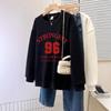 Women's American Retro Gray Crewneck Hoodie - Spring/Autumn 2024 Loose Fit, National Tide Brand