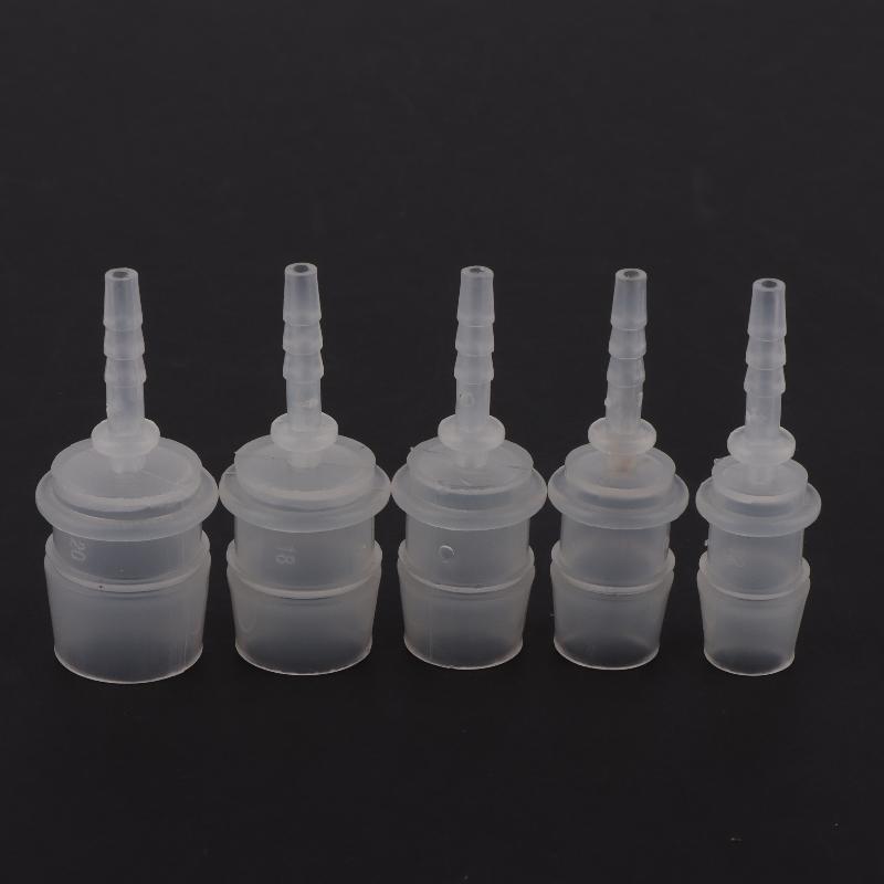 5Pcs Plastic Flexible Hose Two-Way Head Connector Reducer Fitting Adapter For Water Pipe Repair Garden Aquarium Laboratory