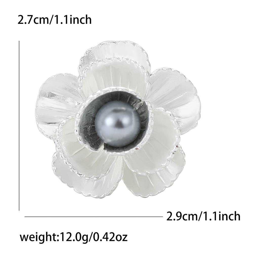 Fashion Alloy Matte Electroplated Flower Brooch Simple And Versatile Women'S Suit Sweater Corsage Jewelry Pin