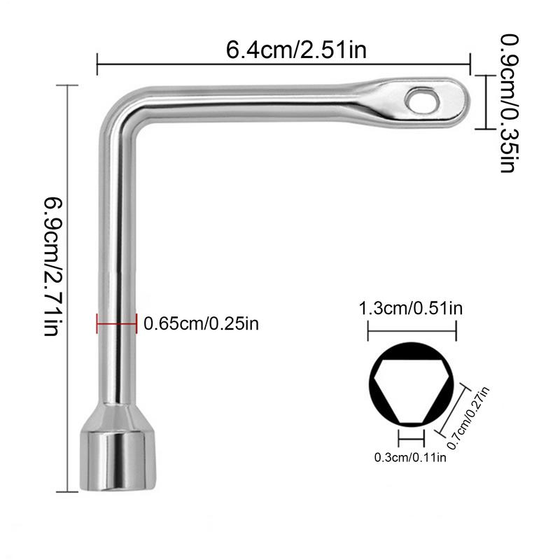 Multi-purpose Electric Control Cabinet Inner Triangle Key Wrench Elevator Water Meter Valve Triangular Key Socket For Repairing