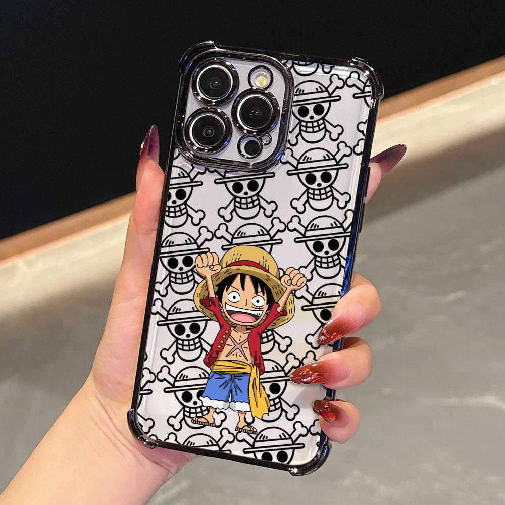 

Cute One Pieces Cartoon Soft Funda For iPhone 17 Pro 16 15 14 13 12 11 Pro Max Case 17 Plus 17E 16E 17Air Protection Phone Cover iPhone 11Pro Max
