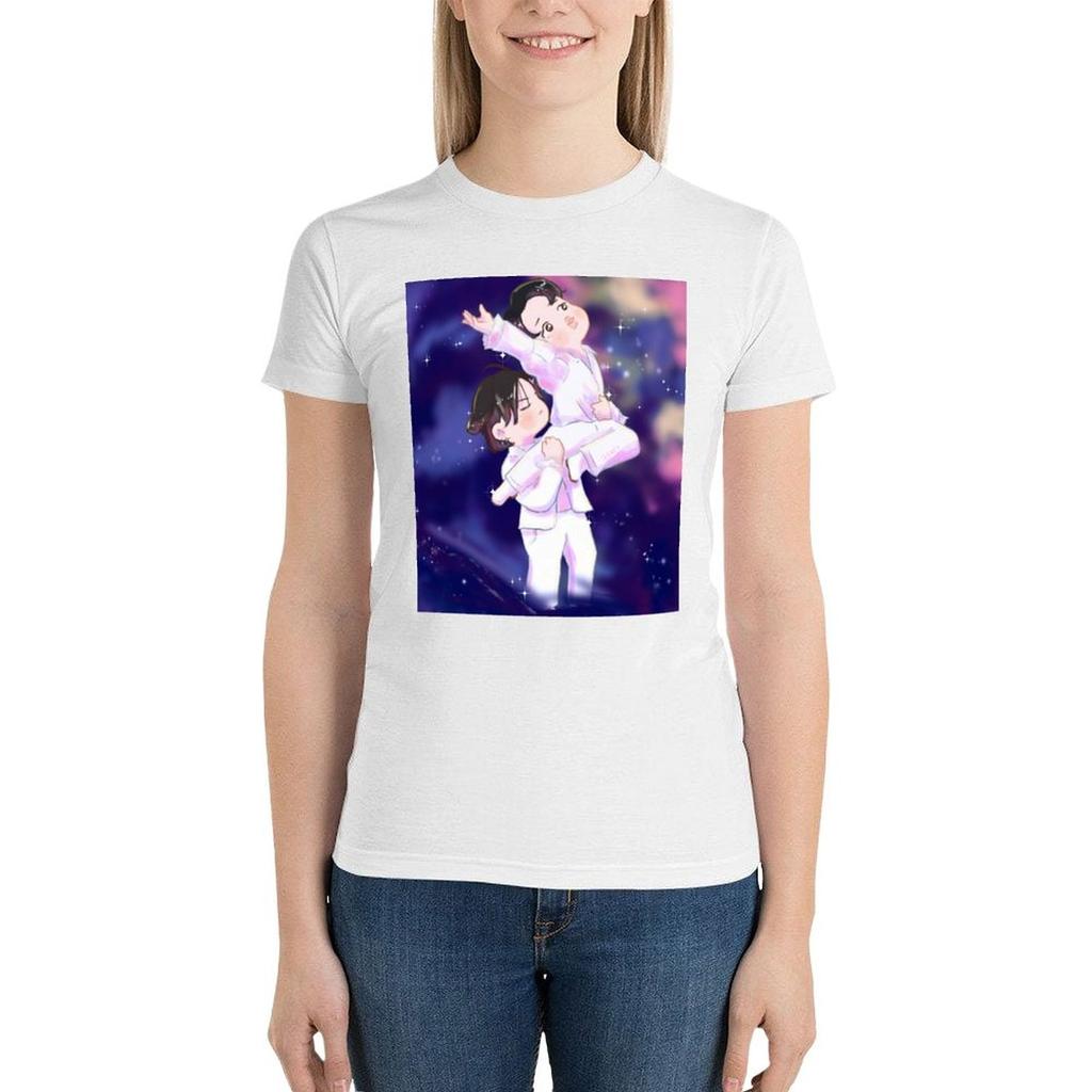 Black Swan Jikook T-Shirt Female Funny Cotton T Shirts Women