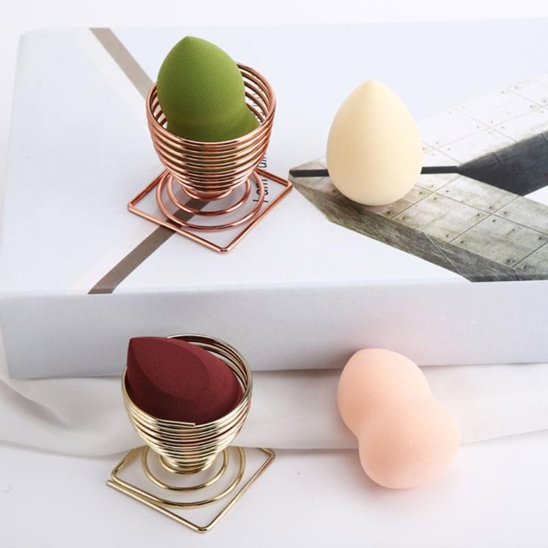 Metal Makeup Sponge Holder Cosmetic Egg Drying Girl Organization Rack Accessory