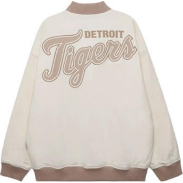 New Era FW24 MLB Drop Shoulder Return Skateboarding 1990 Series Loose Single-Breasted Long Sleeve Cotton Jacket Unisex Jackets Ivory 14385111