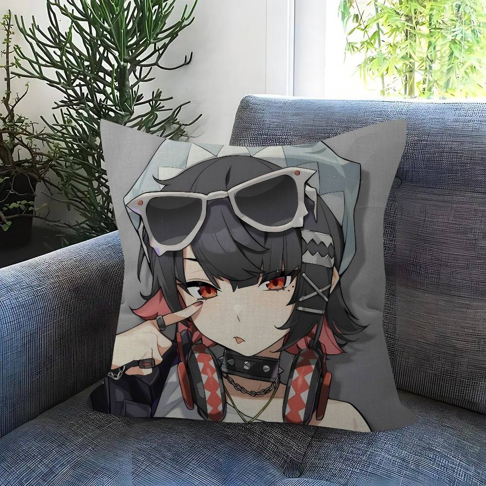 Anime Game Zenless Zone Zero Pillow Cover Sofa Cushion Cover Home Room Decoration Children Gift