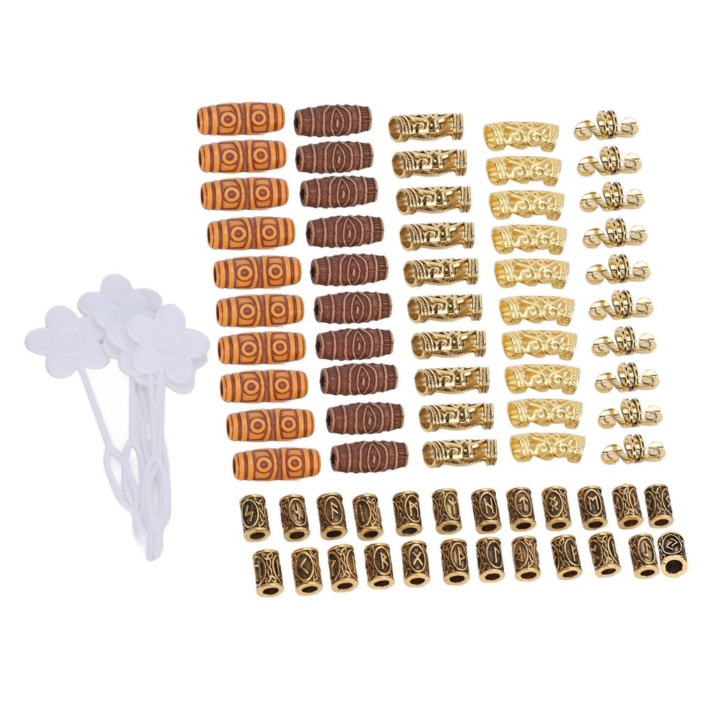 Haarröhrchen-Perle Herren Damen Legierung Harz Dreadlocks Bart-Perle Haar-Spiralen Zubehör für Party Dating