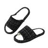 Leinenslipper Damen Sommer Indoor Zuhause Schweißabsorbierend Zuhause Rutschfest Vier Jahreszeiten Zuhause Boden Baumwolle und Leinen Slipper Stoff Herren