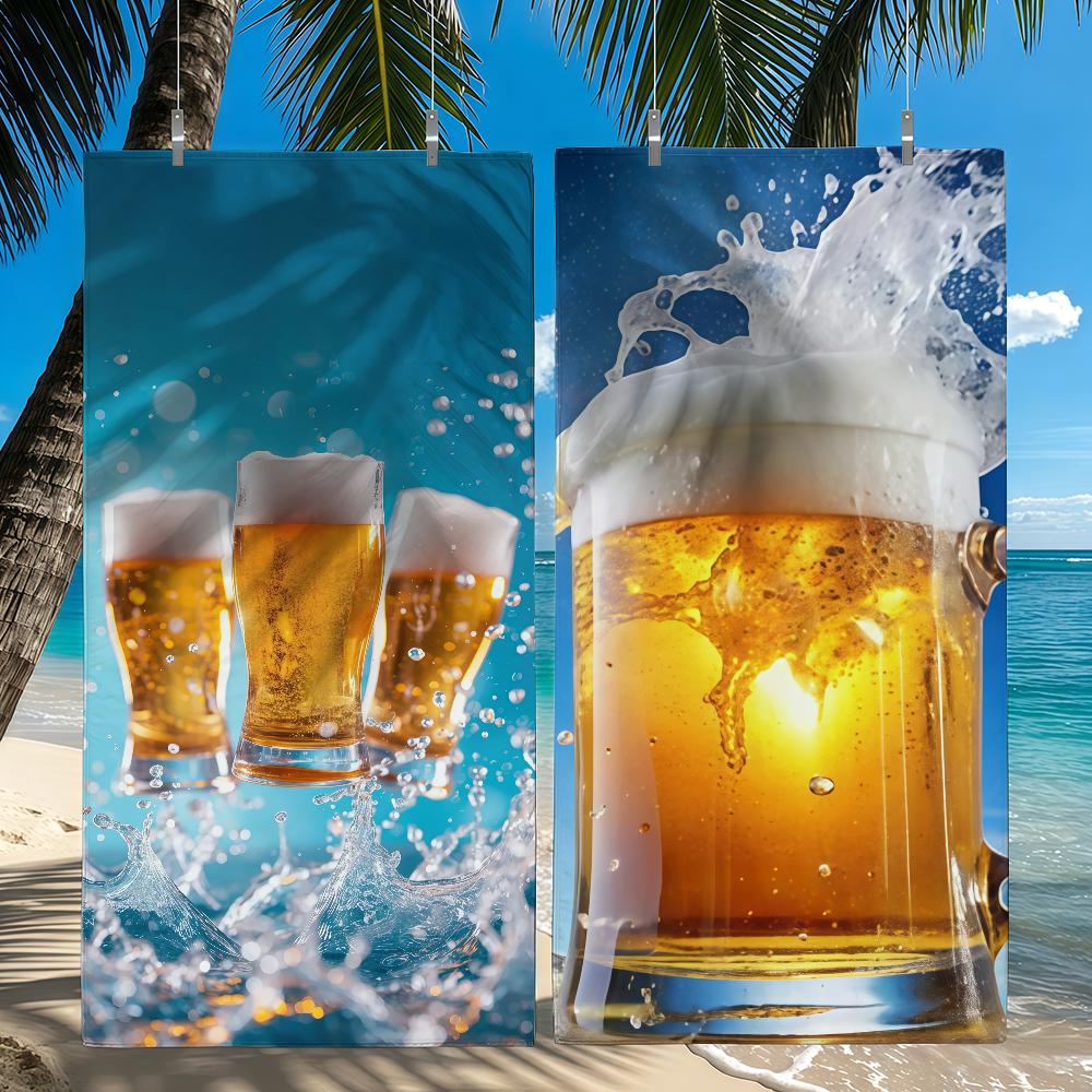 Pack Bier Handtuch Schnelltrocknend Strandtücher Sind Geeignet Für Schwimmbäder Camping Yoga Und Das Fitnessstudio