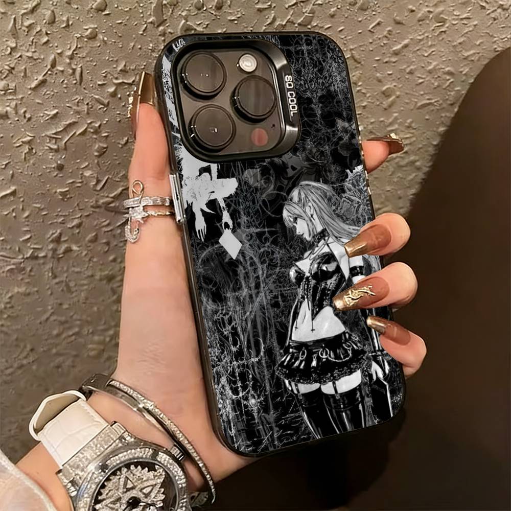 

Чехол для телефона D-Death N-Note Миса для iPhone 17,16,15,14,13,12,11 Plus,Pro Max,XS, Цветной Серебристый Черный Чехол iPhone16pro