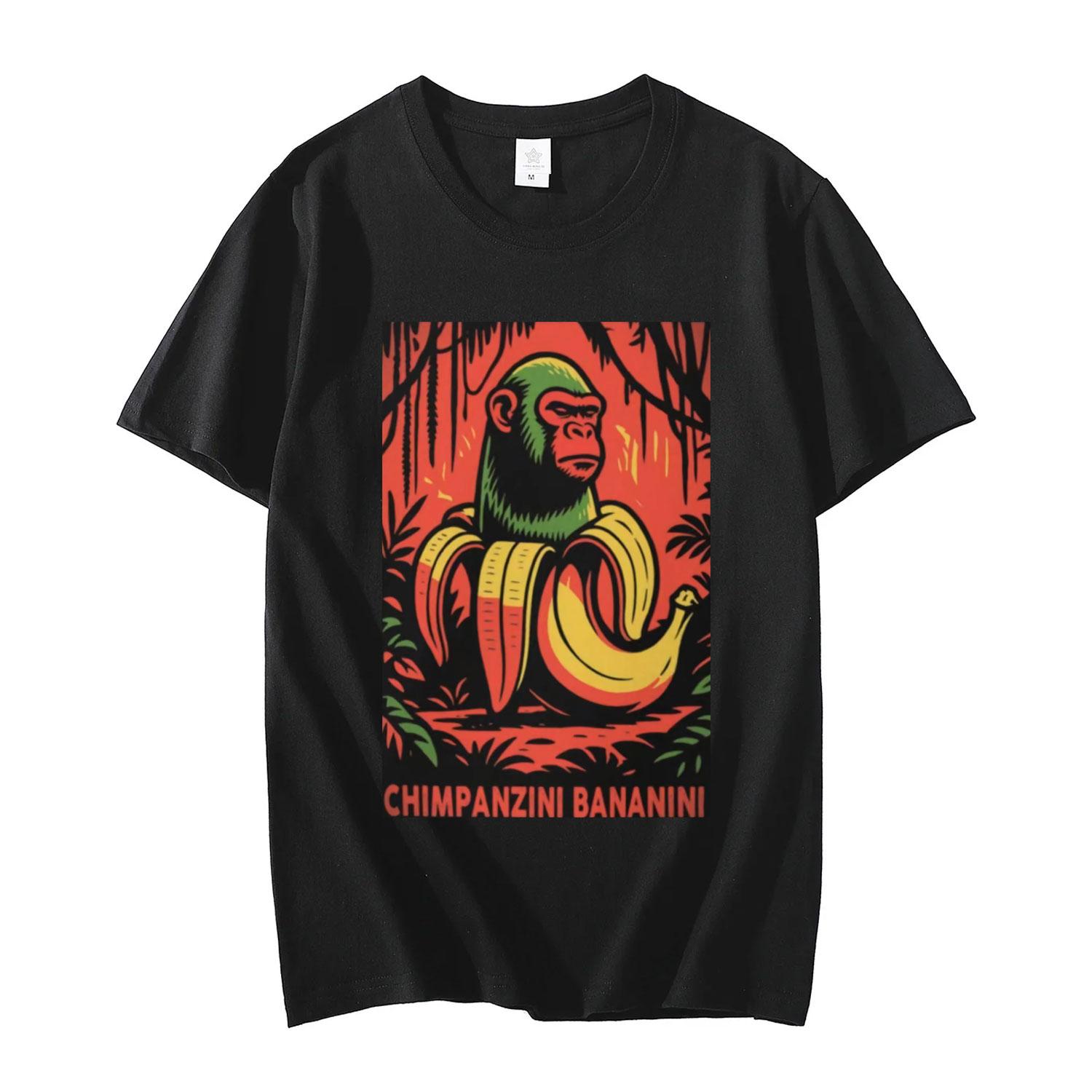 

Chimpanzini Bananini Graphic T Shirts Mens Womens Fashion Oversized Short Sleeve Tshirt High Quality Cotton Clothing Tshirts 4XL