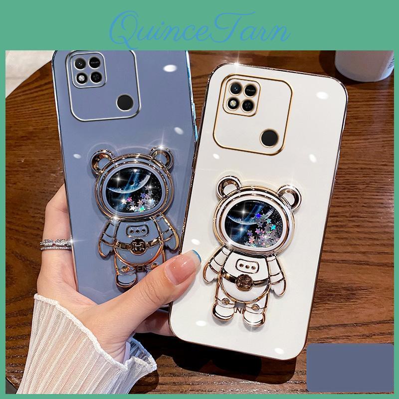 Quicksand Astronaut For Case Redmi Note 12 11pro 10s 11s 9s 8t For Redmi A1 10c 10a 9a 9t 9c 10 Note 8 Glitter Bear Stand Cover