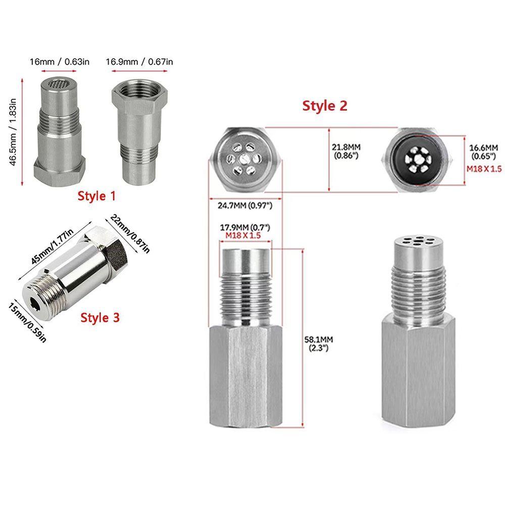 Stainless Steel Car CEL Eliminator Adapter M18 x 1.5 Universal Extender Spacer  Catalytic Converter