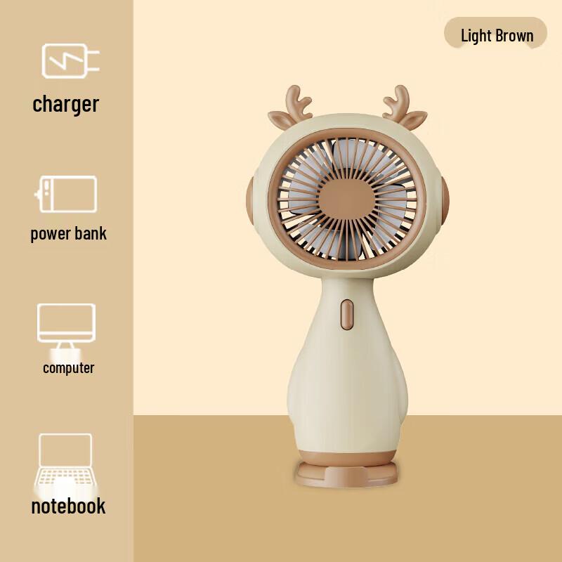 WenZhiWu Portable USB Rechargeable Desk & Handheld Fan