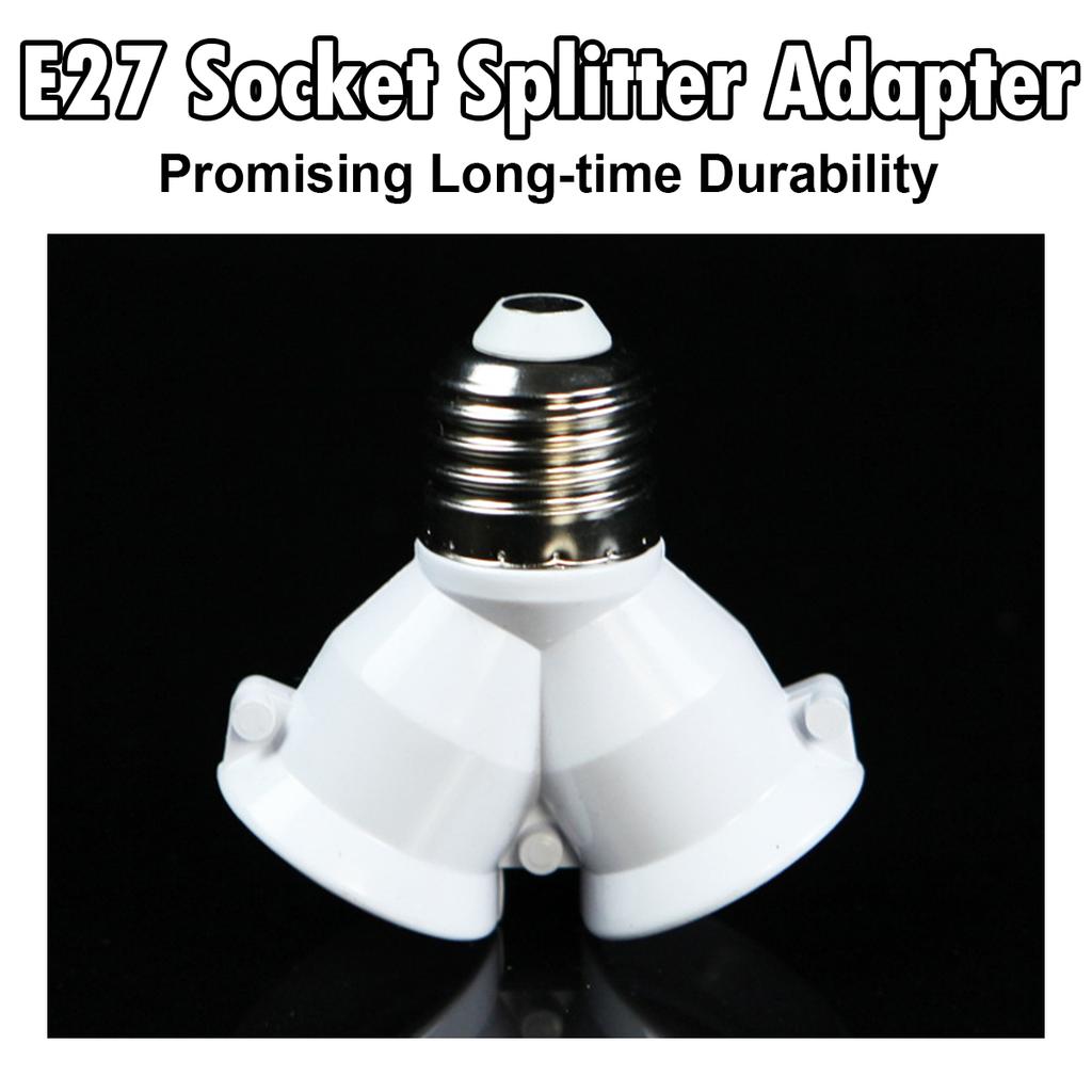Schraube E27 LED Sockel Licht Lampe Glühbirnenfassung E27 Zu 2-E27 Splitter Adapter Lampenfassung Sockel Glühbirnenhalter Beleuchtungszubehör