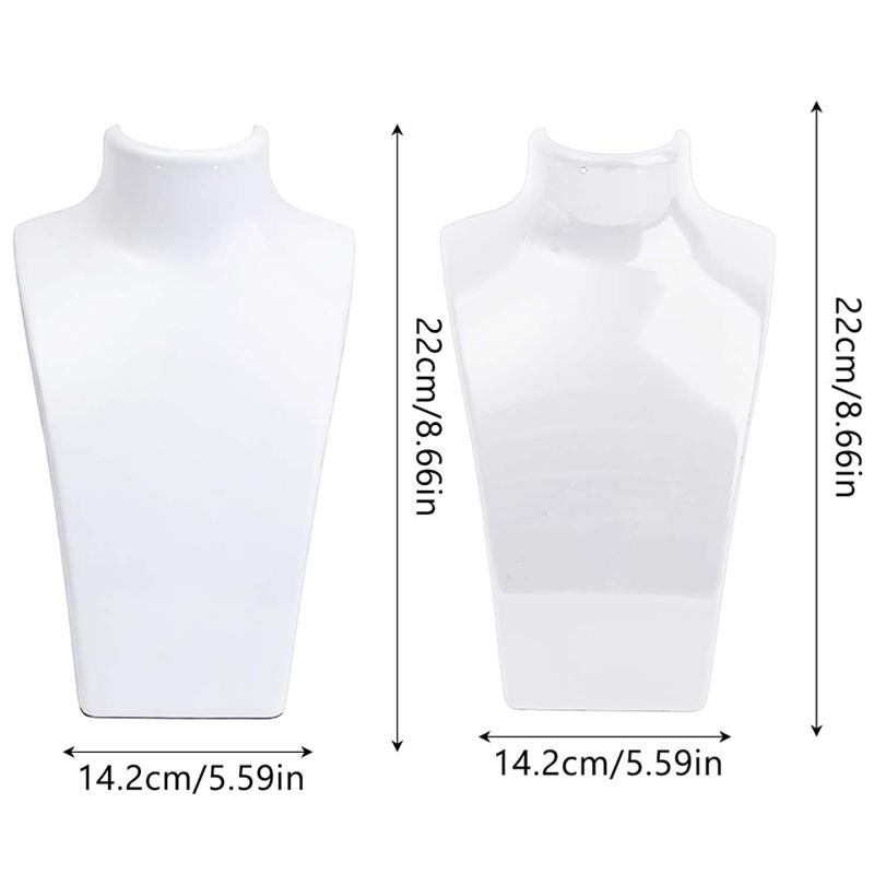 Acrylic Neck Form Jewelry Display Stand Figure Model Organizer Holder Multicolor Mannequin Props Storage Rack for Necklace Ring