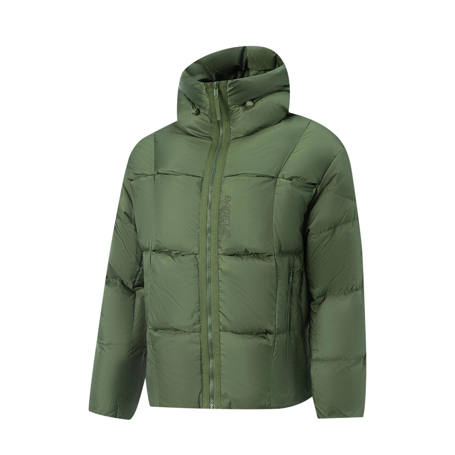 

Li-Ning Anti-Five Series Hooded Zipper Solid Color Loose Down Jacket Men Outerwear AYMV117-2 3XL