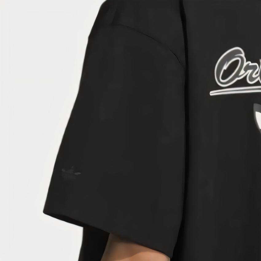 adidas Seria Trefoil Oryginalna Wygodna Miękka Modna Wszechstronna Koszulka z Krótkim Rękawem Unisex Top Czarny KC3107
