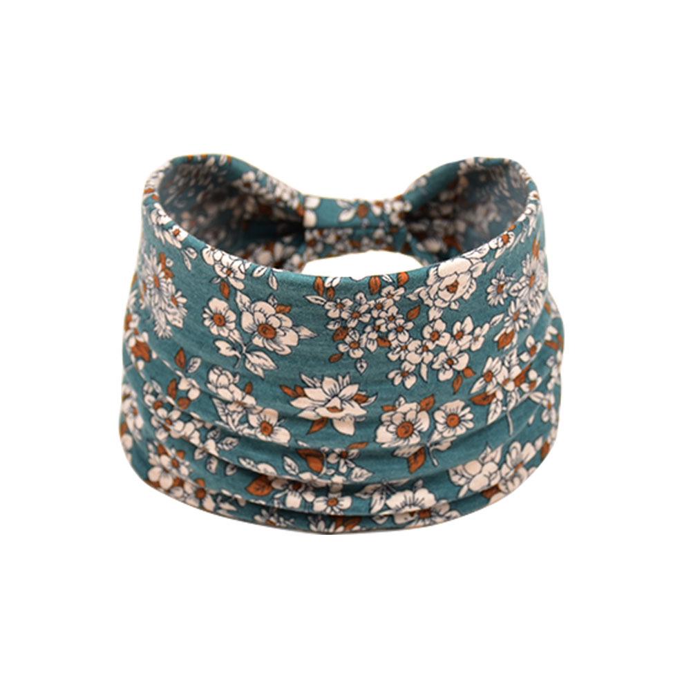 Women's Paisley Sport Yoga Headband - Sweat-Absorbing, Elastic Cotton, Bohemian Style