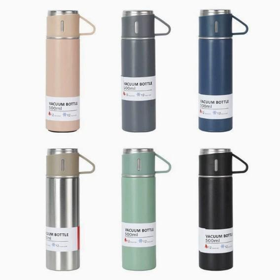 Deluxe 304 Stainless Steel Insulated Travel Cup with Multiple Lids - Elegant Commemorative Gift for Men and Women