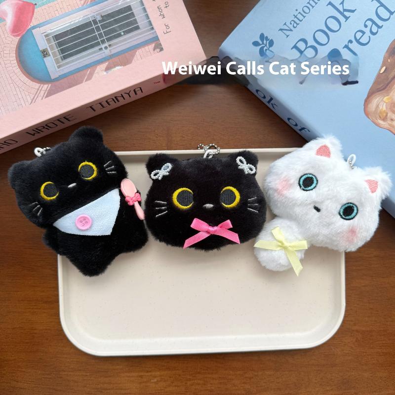 Portachiavi Peluche Gatto Che Si Spreme Cartone Animato Bambola Imbottita Ciondolo Giocattolo Peluche Gatto Carino Portachiavi Portachiavi Auto Decorazione Zaino Borsa Regali