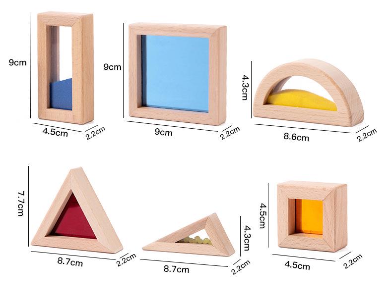 

Радужные акриловые строительные блоки - Развивающая и сенсорная игрушка для малышей, Креативные и универсальные настольные подарки для складывания