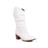 Large Size - Medium Short Boots High Heel Women's Boots Winter Boots Martin Boots Round Head Knight Boots Thick Heel