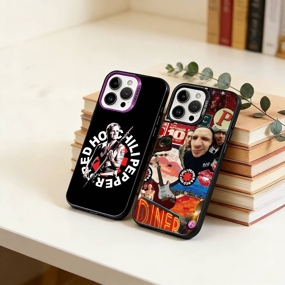 R-Red Hot Chili Peppers Phone Case For iPhone 17,16,15,14,13,12,11 Plus,Pro Max,XS,Colorful Silver Phone Case Funda Cover