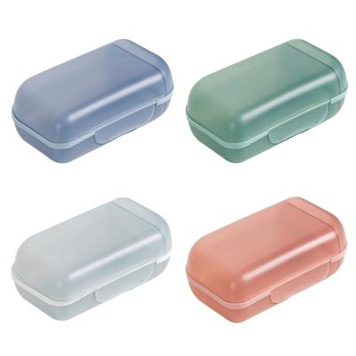 Small Travel Soap Container Secure Cover Multiple Purpose Organizers Jewelry Accessories Storage PP