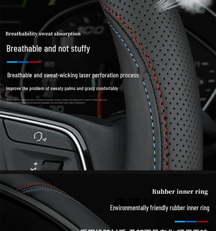 Genuine Leather Chevrolet Steering Wheel Cover for Cruze, Lanos, Sail, Malibu XL, Cavalier, Orlando, Equinox