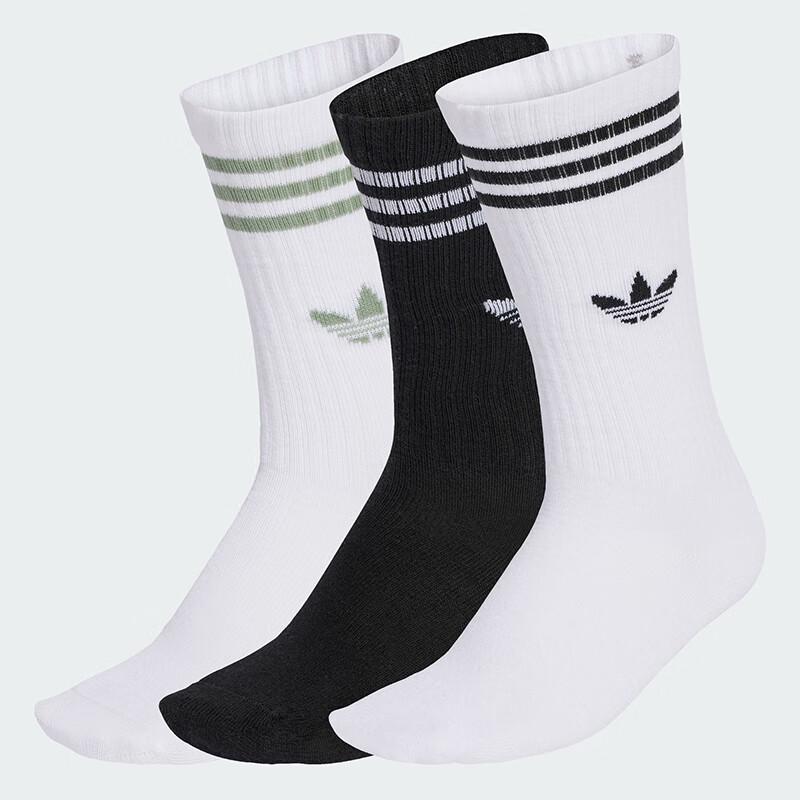 adidas Kids' Classic 3-Stripe Mid-Cut Sports Socks 3-Pack