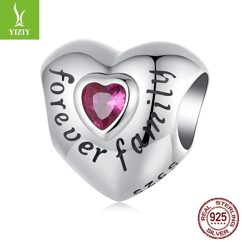 

Новая серия ко Дню святого Валентина Сердце Письмо Сделай сам Аксессуары для браслетов из бусин S925 Стерлинговое серебро Рассыпные бусины S925