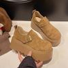 Height-increasing thick-soled muffin autumn new pedal small retro single shoes