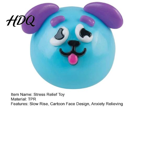 Sensory Stress Toy 1/2/5Pcs Dog Face Squeeze Toy Moldable Slow Rise Cartoon Expression Relaxation Hand Ball Relaxing Anxiety Relieving Fidget