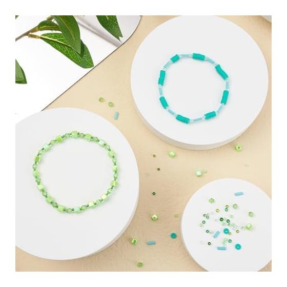Glass Beads Seed Beads 10 Colors Set 2-5mm Colorful Small Kit Round Seed Accessory Kit Sequins Transparent Core Handicrafts Small Crafts Round DIY