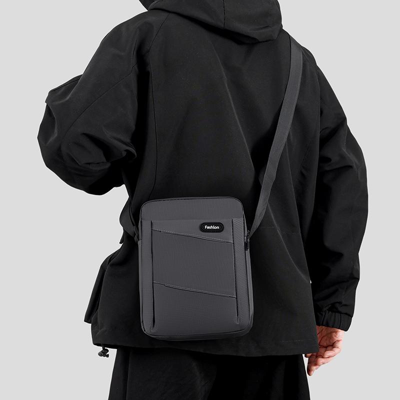 Herren Multifunktionale Umhängetasche Wasserabweisende Aktentasche Strapazierfähiges Oxford-Gewebe Business-Tote mit mehreren Fächern