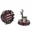 Rosewood Buddha Statue & Incense Burner Base - Solid Wood Carving Decorative Ornament