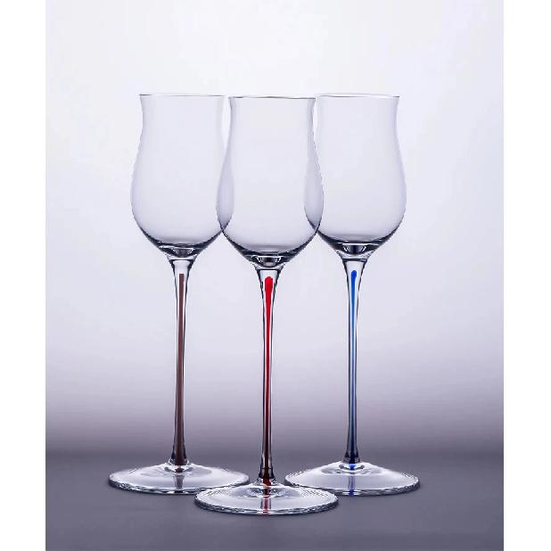 Handmade Crystal Flared Wine Glass Red Rod Sweet Whiskey Tasting Glass for Enhanced Aroma And Flavor Experience