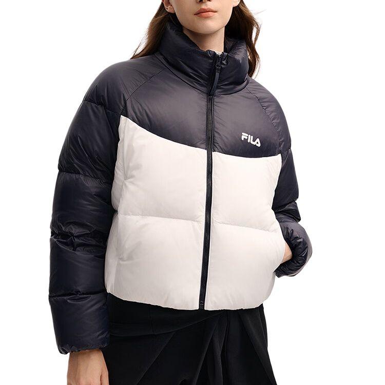 

FILA Original Stand Collar Duck Down Zipper Warm Puffer Jacket Women outerwear F51W549902F-NV XS